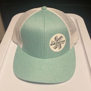 North Star Adjustable Mint Green & White Hat